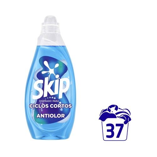 SKIP Detergente líquido ciclos cortos anti olor 37 ds.