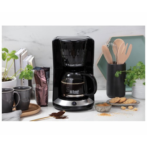 Cafetera de goteo RUSSELL HOBBS Honeycomb 27011-56, color negro,  15 tazas, 1100W, 1,25L de depósito