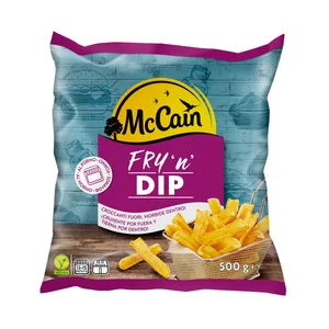 McCAIN Patatas con corte curvado, prefritas y ultracongeladas Fry "n"n dip 500 g.