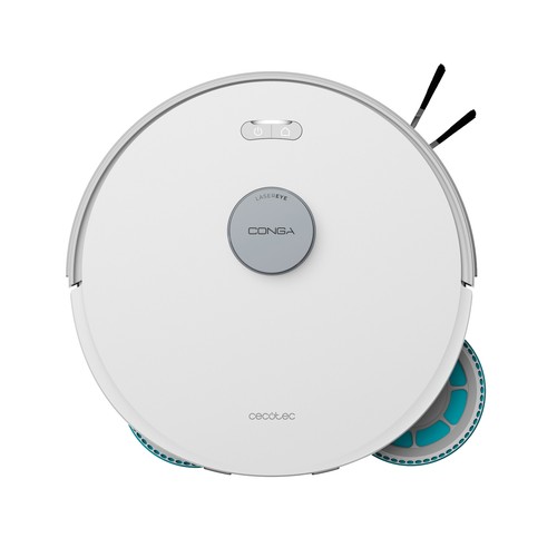 CECOTEC Conga Q200, Map Genesis, Wifi, Navegación Laser, 5 en 1: aspira, friega, barre, mopa y seca