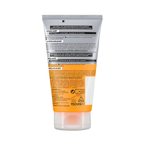 L´ORÉAL PARIS Men expert hydra energetic Gel limpiador facial efecto hielo, para una piel fresca al instante 100 ml.