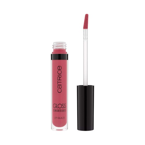 CATRICE Gloss obsessed tono 040 Pout of office, calido rosa oscuro Brillo de labios acabado brillante.