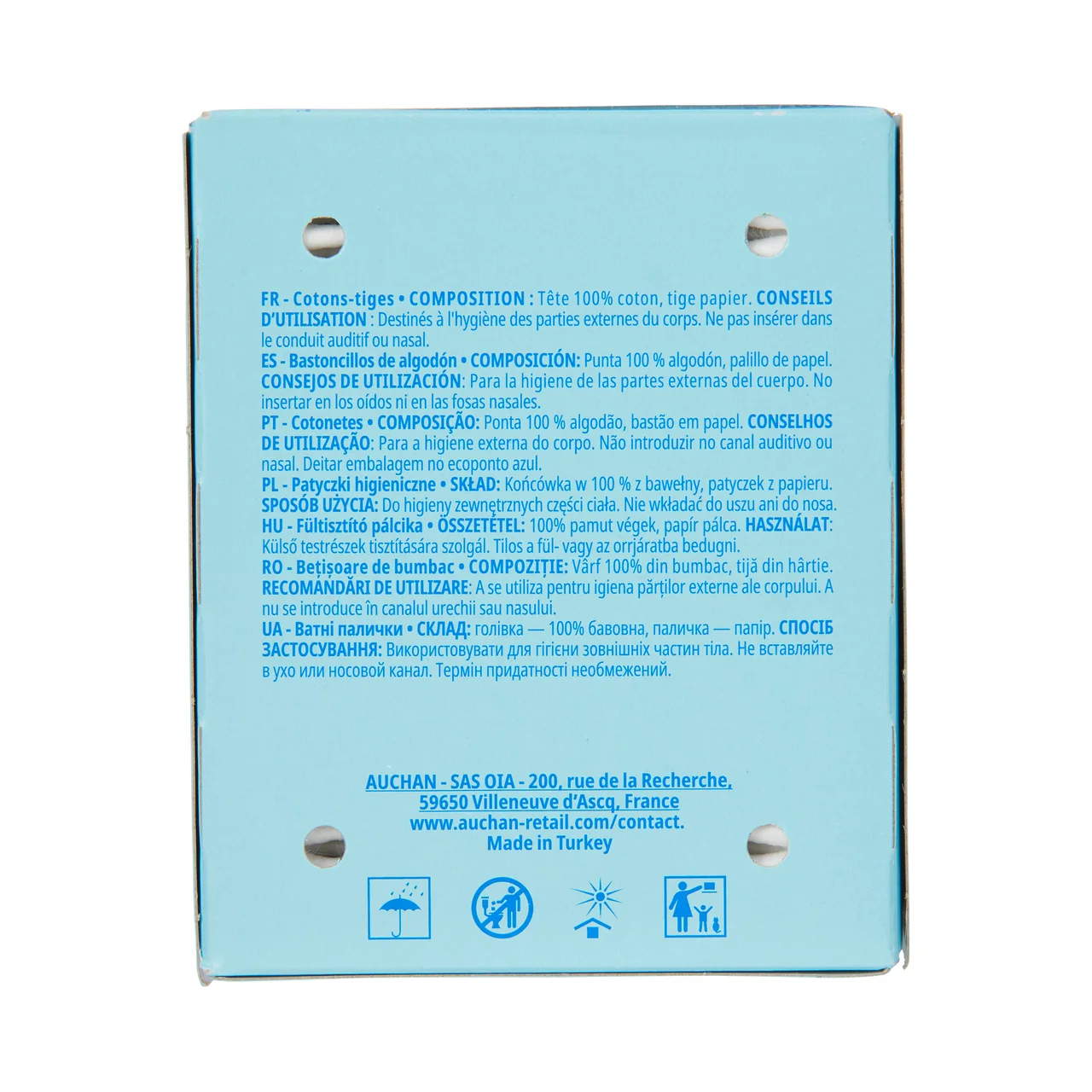 PRODUCTO ALCAMPO Bastoncillos de algodón (100%), con palillos de papel 300 uds.