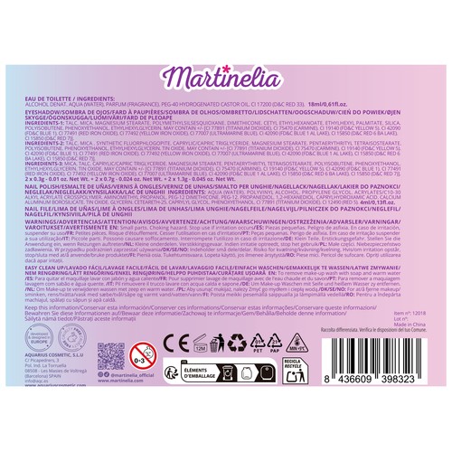 MARTINELIA Little unicorn Estuche infantil con colonia y diferentes maquillajes.