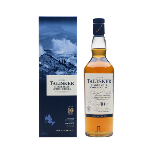 TALISKER Whisky escoces single malt con envejecimiento de 10 años TALISKER botella de 70 cl.
