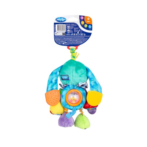 Perro Doofy PLAYGRO, juguete para bebés, colgante sonajero.
