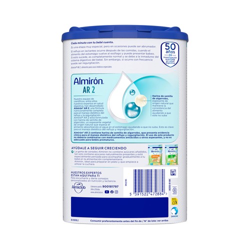 ALMIRÓN AR Leche (2) de continuación antiregurgitación a partir de 6 meses 800 g.