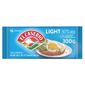 Imagen de EL CASERÍO Queso en lonchas light 16 uds EL CASERÍO 300 g.