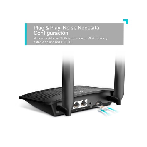 Router Gigabit Inalámbrico TP-LINK TL-MR100, 4G, 300Mbps en 2,4 GHz.