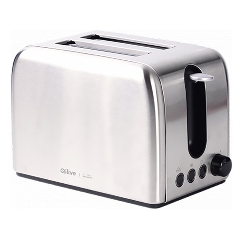 Tostador QILIVE Q.5813, 850W, 2 ranuras, 6 niveles de tostado, recogemigas.