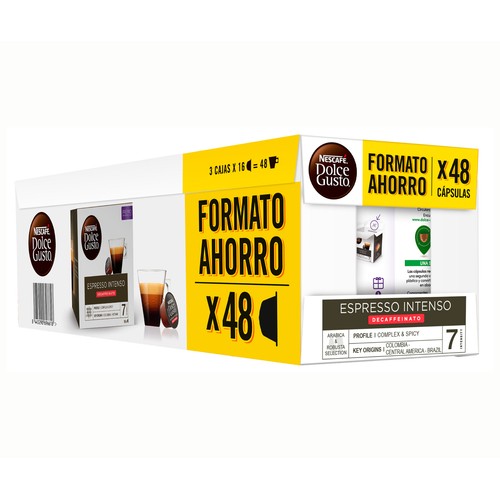 DOLCE GUSTO Café capsulas intenso descafeinado 3 x 16 ud 297 g