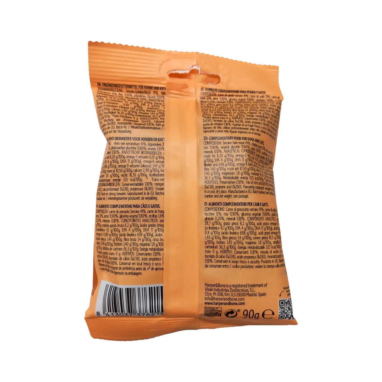 Snacks para perros y gatos de pollo y pavo 90 gr.