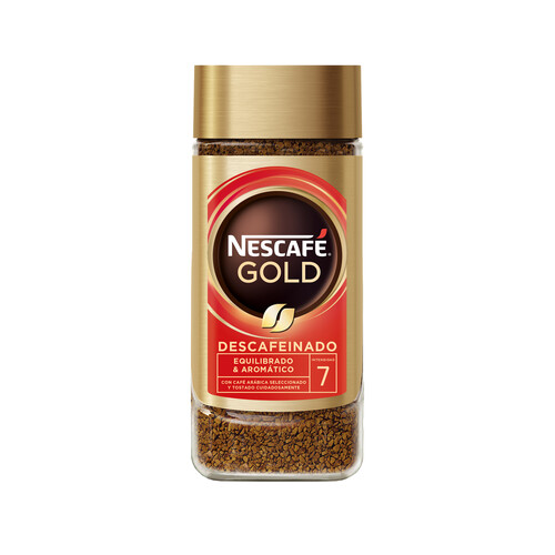 Café soluble descafeinado Gold de NESCAFÉ bote de 100 g.