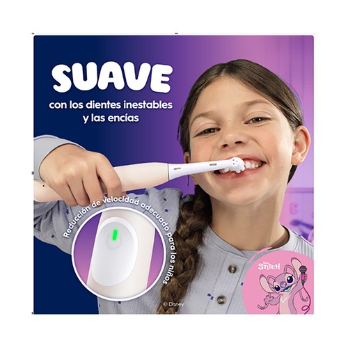 Oral-B iO2 Kids Stitch, 3 programas, tempo-rizador musical, sensor de presión.