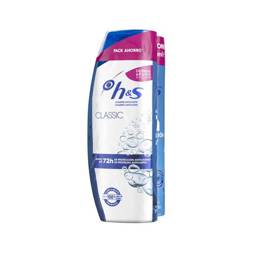 H&S Champú anticaspa Classic 2x400 ml.
