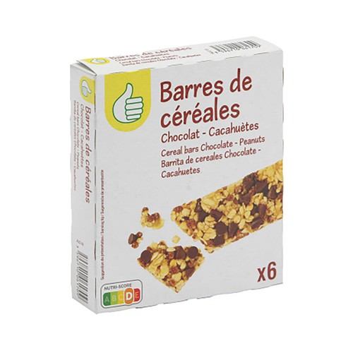 PRODUCTO ECONÓMICO ALCAMPO Cereales en barrita pack de 6 uds. x 21 gr.