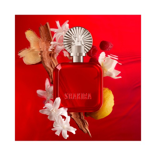 SHAKIRA Rojo Eau de parfum para mujer con vaporizador en spray 50 ml.