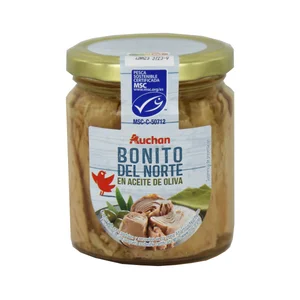 PRODUCTO ALCAMPO Bonito del Norte en aceite de oliva MSC (Pesca sostenible certificada) 140 g.