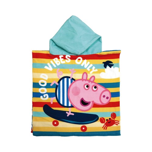 Poncho infantil 50x50cm 240grs microfibra. PEPPA PIG