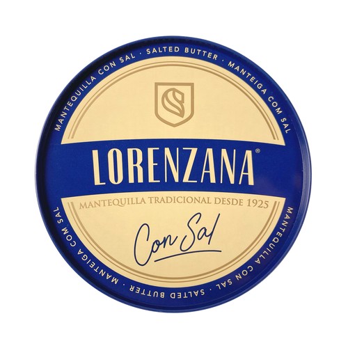 LORENZANA Lata de mantequilla tradicional con sal LORENZANA 250 g.