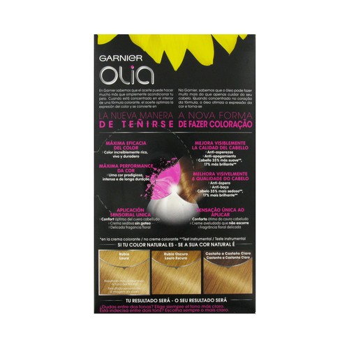 GARNIER Olia Tinte de pelo permanente color rubio claro 8.0.