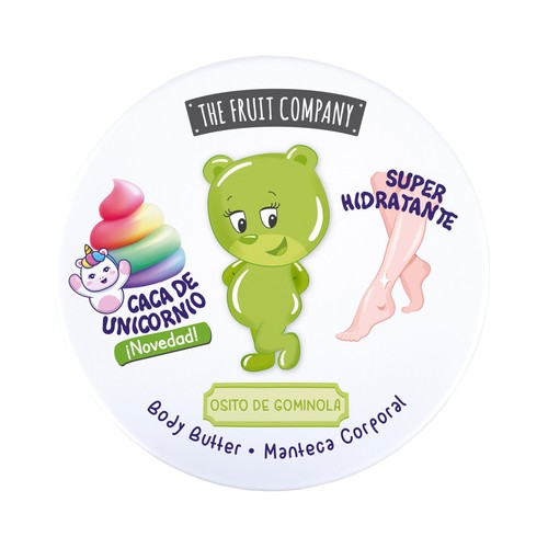 THE FRUIT COMPANY Manteca corporal super hidratante, con aroma a osito de gominola 300 ml.