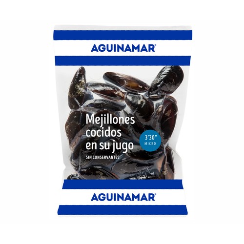 AGUINAMAR Mejillones cocidos pasteurizados AGINAMAR bolsa de 1 kg.