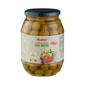 PRODUCTO ALCAMPO Aceitunas verdes con hueso bote de 550 g.
