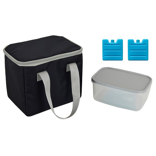 Bolsa porta alimentos cuadrada de poliéster + hermético ACTUEL.