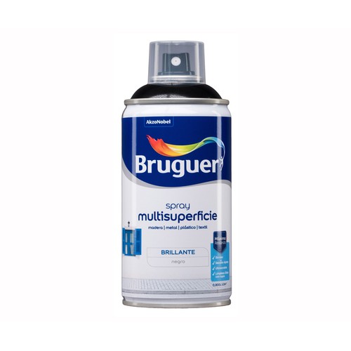 Esmalte acrylico brillante de color negro 0,30L, AKZO NOBEL.