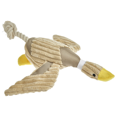 PRODUCTO ALCAMPO Pato de peluche y cuerda de 41 x 36.5 cm. (juguete para perro).