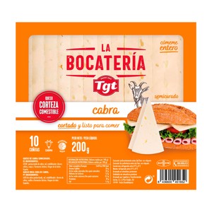 Imagen de TGT La Bocatería Queso de cabra semicurado cortado 200 g.