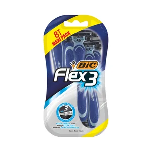 BIC Flex 3 Maquinilla de afeitar desechable con cabezal de 3 hojas 8 uds.