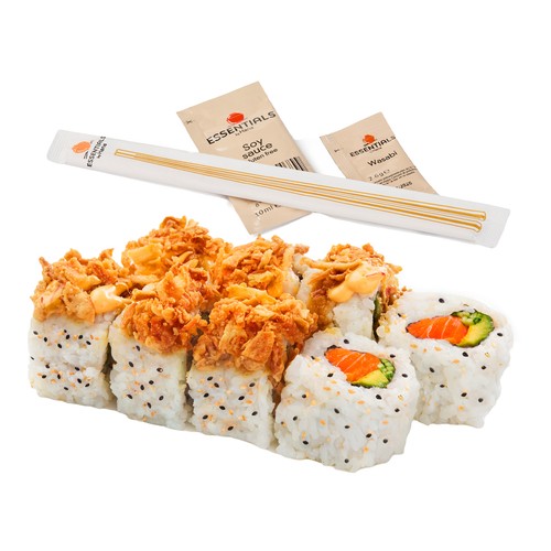 Maki California de Salmón cubiertos de cebolla frita SUSHI GOURMET 6 uds.