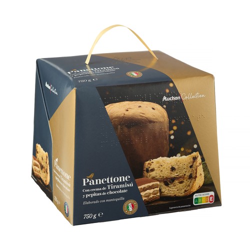 VENDOME Panettone con crema de tiramisú con de pepitas de chocolate 750 g.