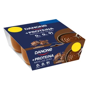 DANONE + Proteína Natillas de chocolate con alto contenido en proteínas 4 x 120 g.