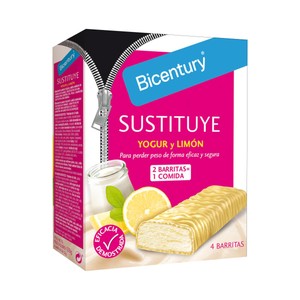 BICENTURY Devoragras Barritas Yogur Límon 192 BICENTURY 128 g.