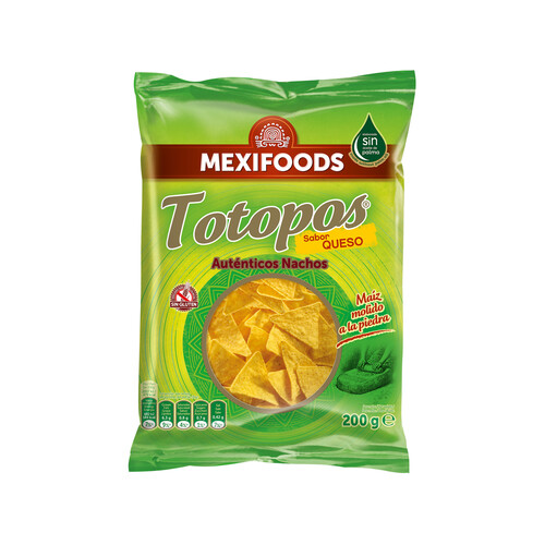 MAXIFOODS Nachos (sabor a queso) MEXIFOODS TOTOPOS 200 g.