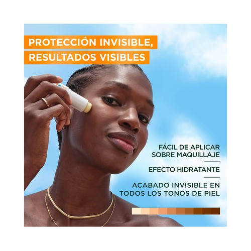 DELIAL Super uv de Garnier Protector solar facial en stick con FPS 50+ (muy alto).