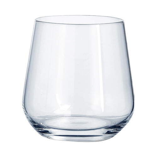 Vaso bajo de cristal con formas redondeadas, 0,32 litros, Lexa BOHEMIA.