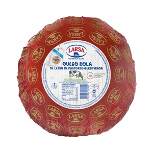 LARSA Queso bola madurado elaborado con leche de pastoreo certificada, pieza.