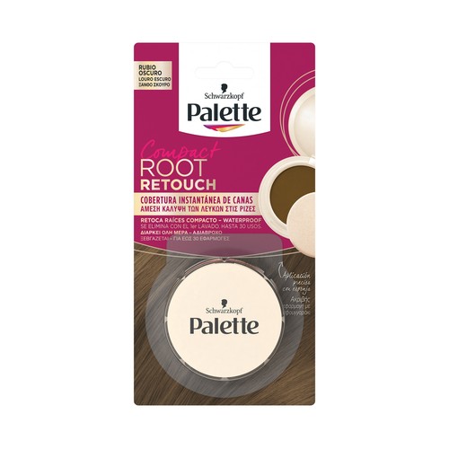 PALETTE Retocador de raíces compacto waterproof, tono rubio oscuro PALETTE de Schwarzkopf.