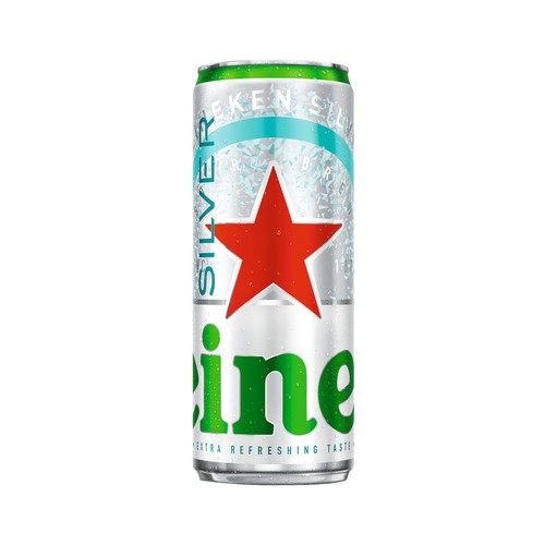 HEINEKEN SILVER  Cerveza sabor extra refrescante lata 33 cl.