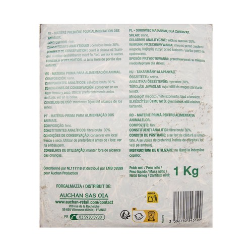 PRODUCTO ALCAMPO Heno para mascotas 1Kg.