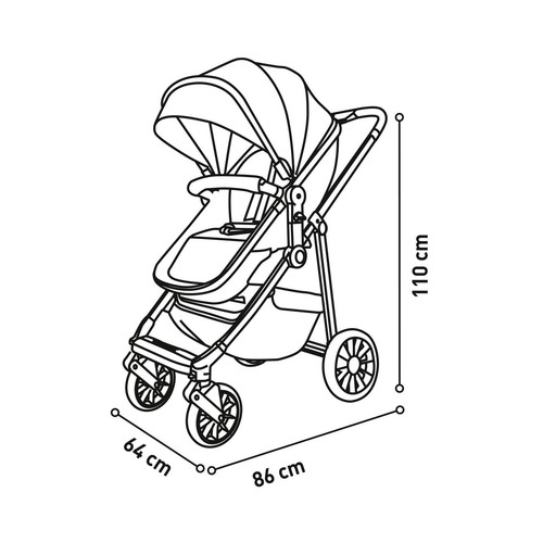 Silla de paseo gris, combi convertible two, ESTAR ASALVO.