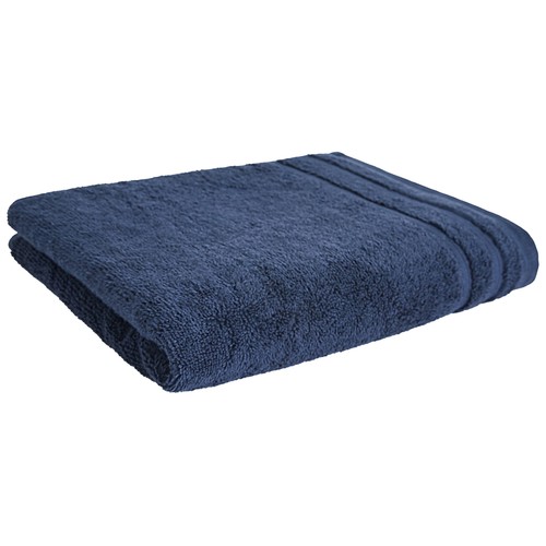 Toalla de lavabo 100% algodón color azul oscuro, densidad de 500g/m², ACTUEL.