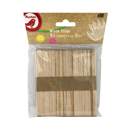 Palo De Madera Natural 50 Pcs Hk ALCAMPO