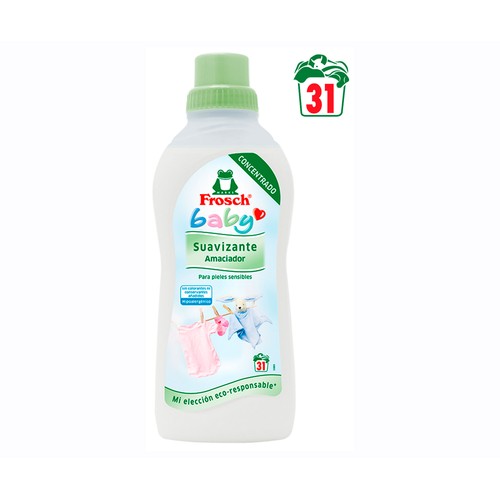 FROSCH KIWI Suavizante concentrado ecológico especial cuidado ropa del bebé BABY 750 ml.