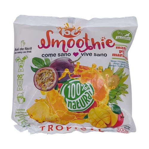 LA CUERVA Be smoothie Mando, piña y maracuya congelados 300 g.