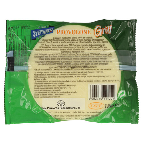 ZANETTI Queso provolone grill ZANETTI 180 g.